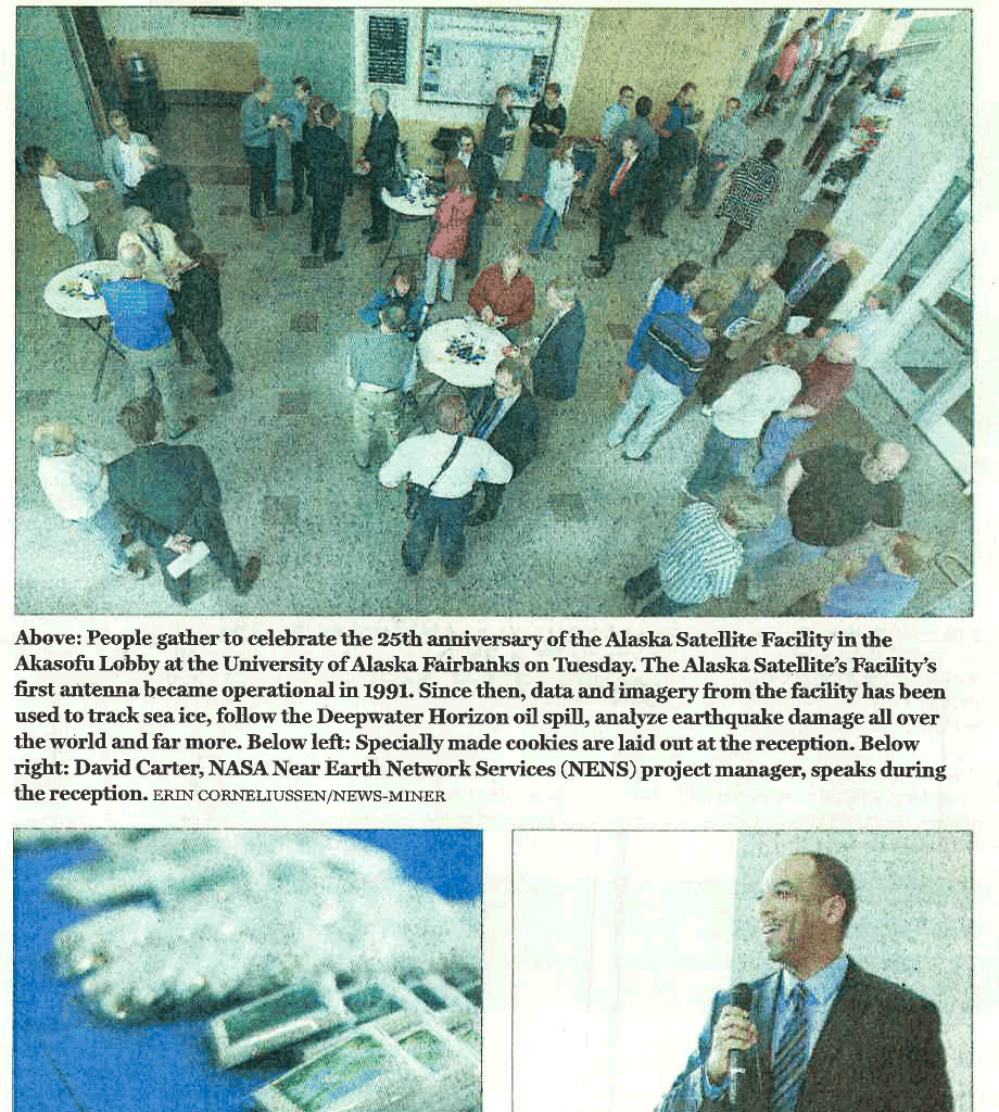 A June reception celebrating ASF's 25th anniversary made the front page of the Fairbanks Daily News-Miner.
