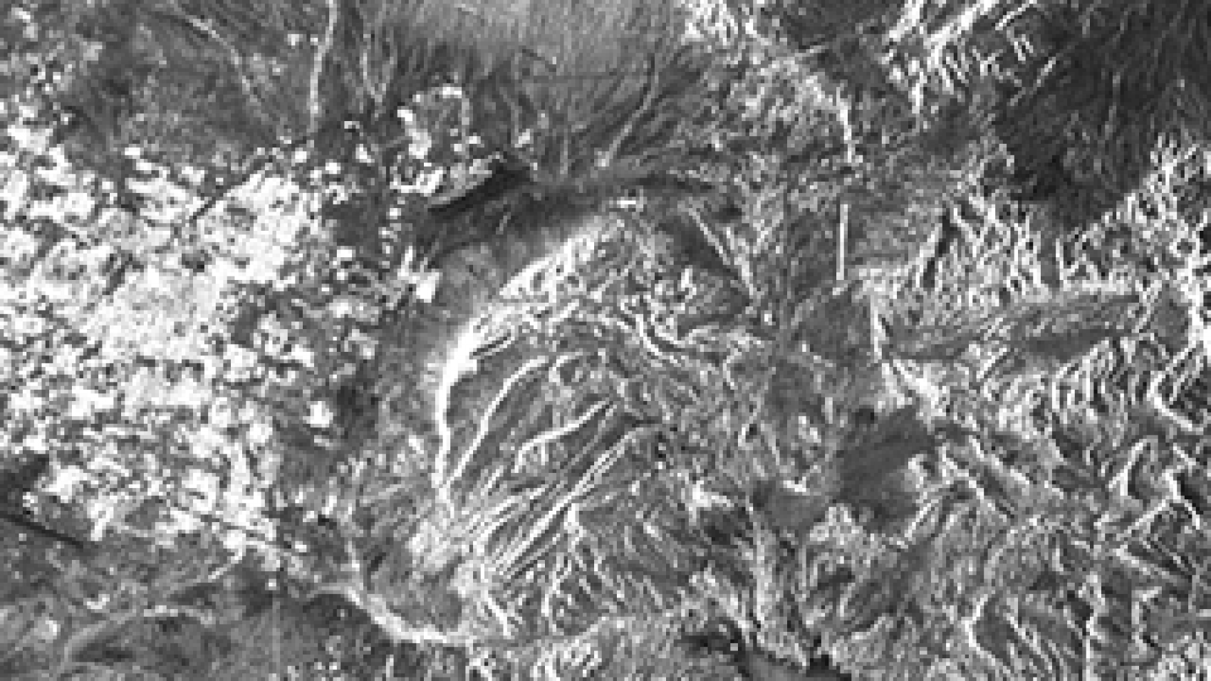Las Vegas is on the left in this detail of the Seasat sample granule provided with this recipe. Credit: NASA 1978, processed by ASF DAAC 2013.