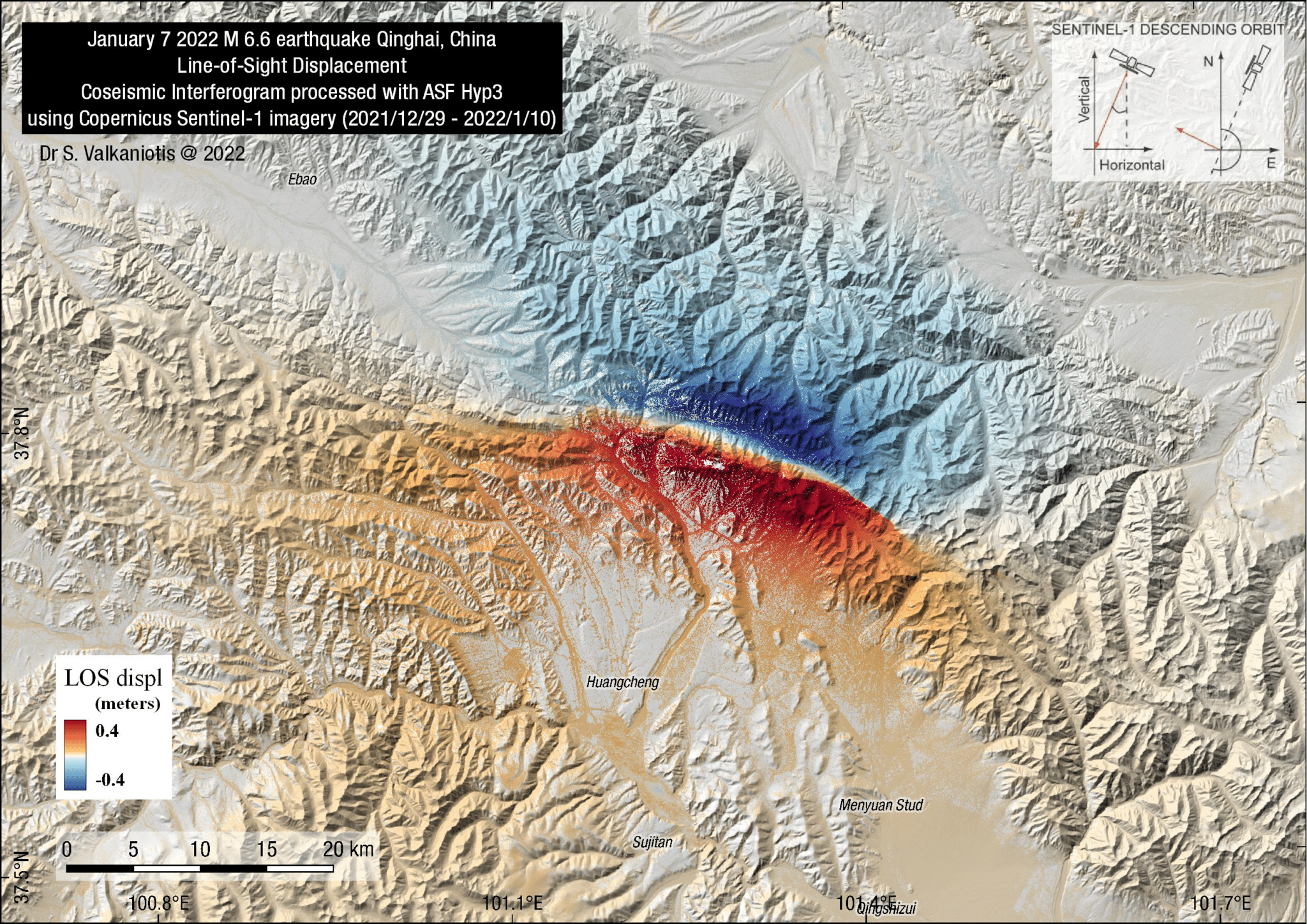 Sentinel-1 InSAR Storymap Earthquake Qinghai, China