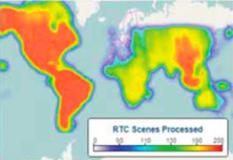 ASF completes radiometric terrain correction of ALOS PALSAR dataset