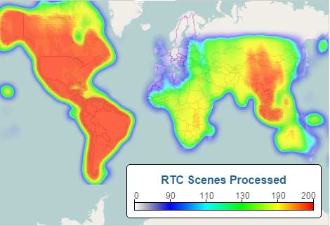 Total Extent and Concentration of of processed RTC scenes.