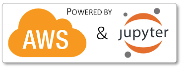 AWS logo with jupyter cloud