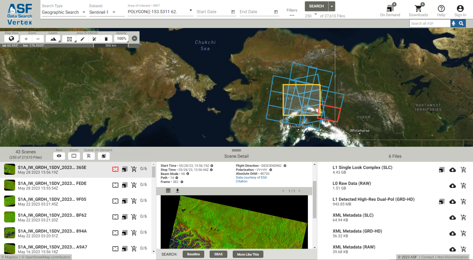 ASF Services - Data Discovery | Alaska Satellite Facility