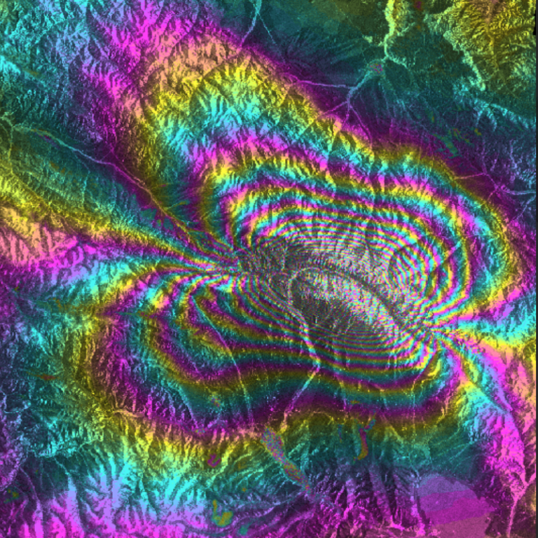 interferogram of an earthquake in China