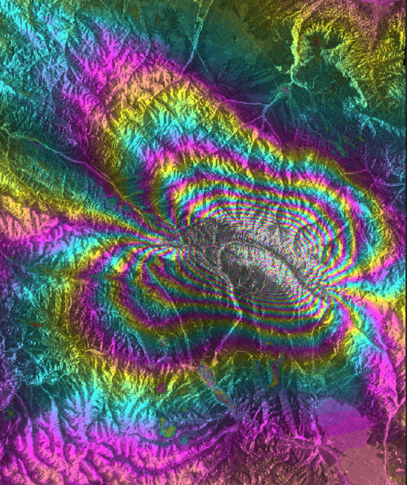 interferogram of an earthquake in China