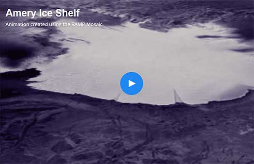 Amery Ice Shelf, Animation created using the RAMP Mosaic.