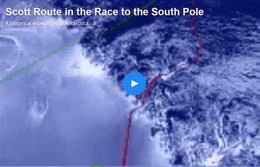 Scott Route in the Race to the South Pole, A historical expedition to Antarctica.