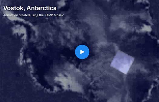 Vostok, Antarctica, Animation created using the RAMP Mosaic. 