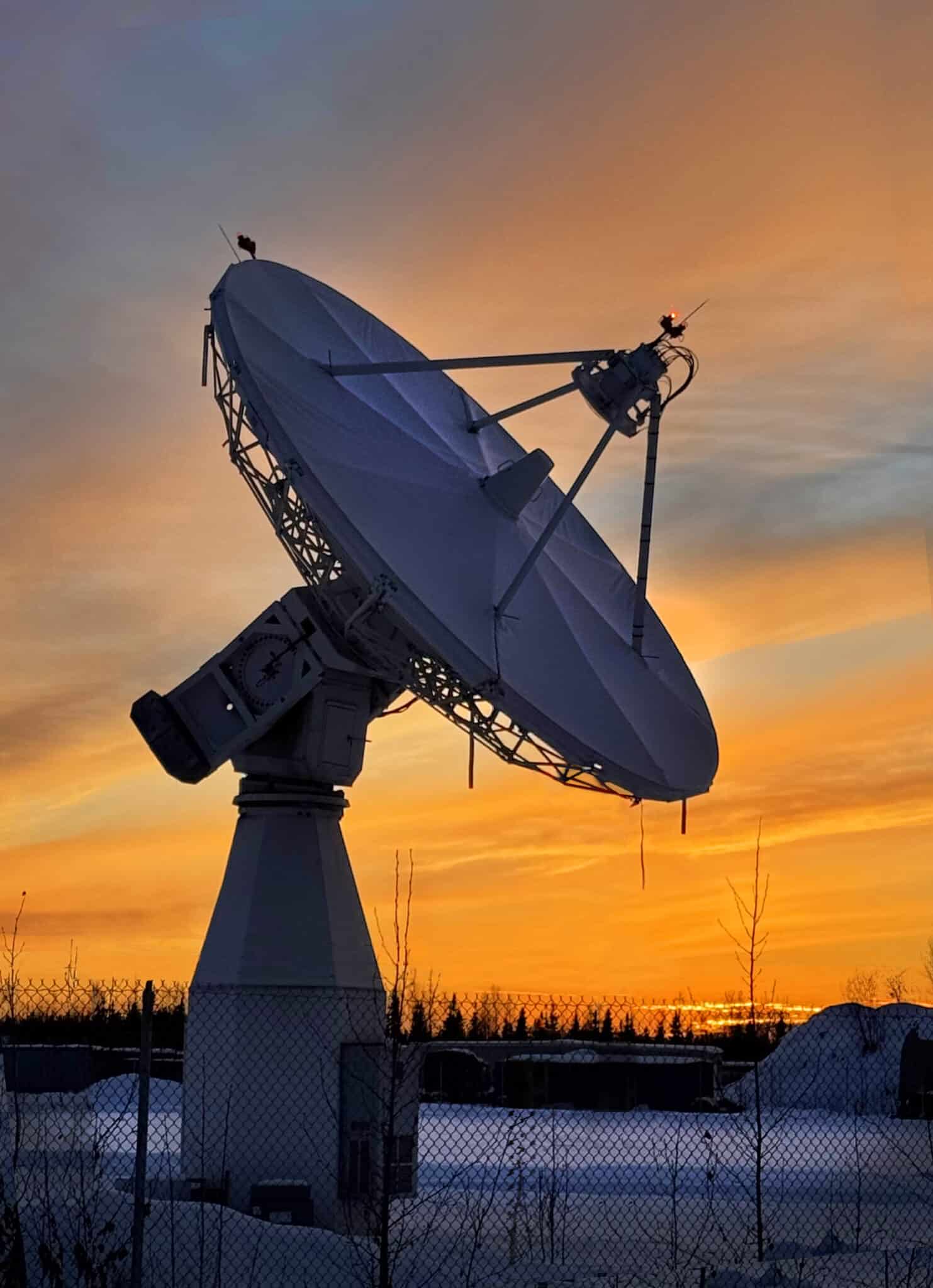 UAF Antenna at sunset