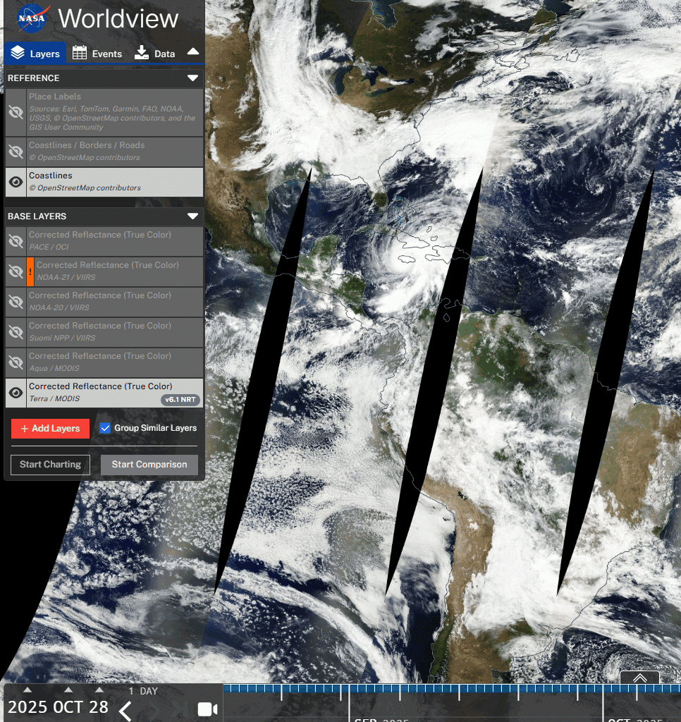 NASA Worldview screenshot