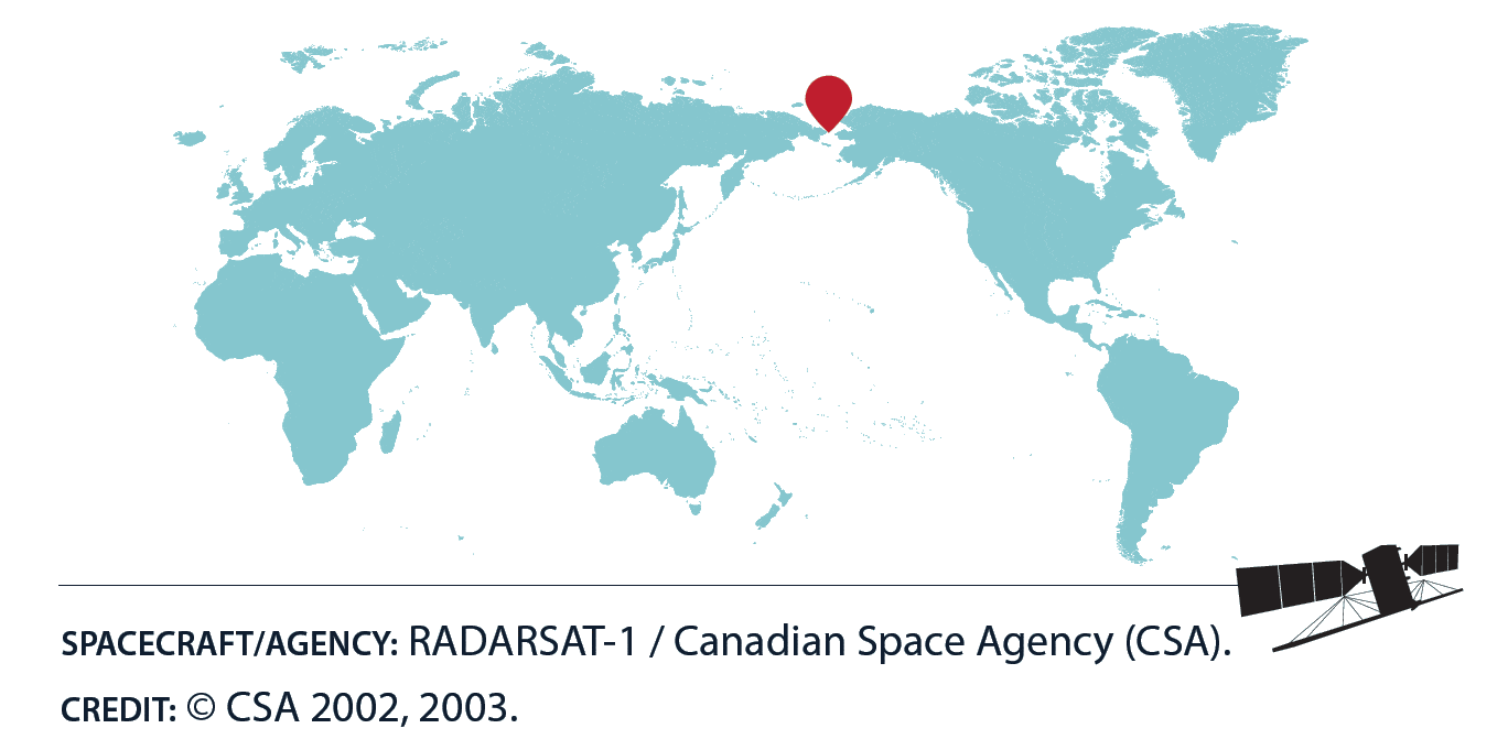 Location map Bering Strait, Alaska