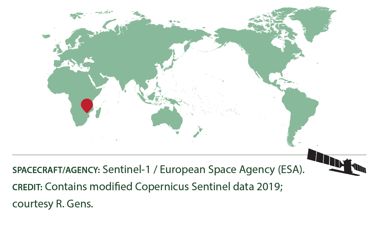 Location map of Mozambique, 2019