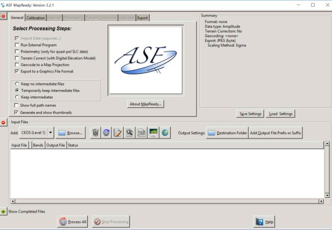 ASF MapReady Interface